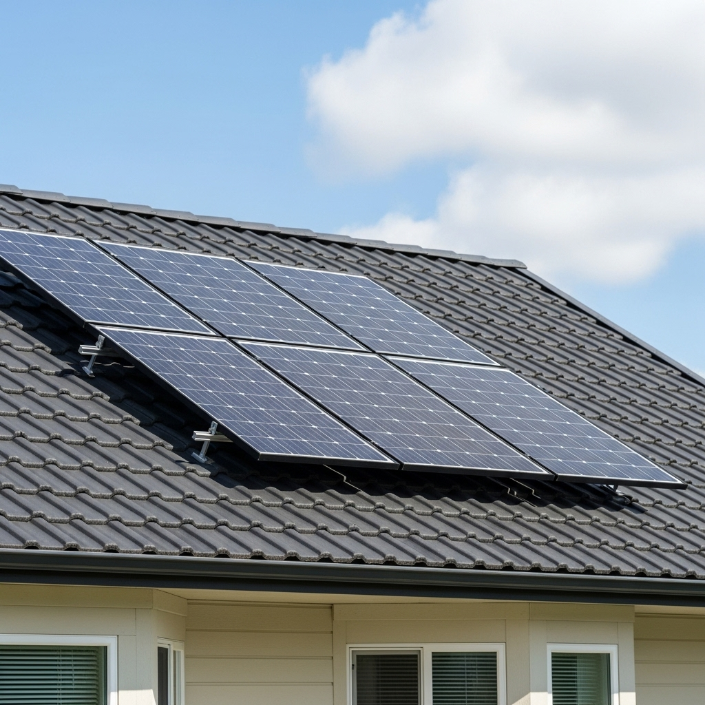 Maison équipée de panneaux solaires monocristallins à Vitry-sur-Seine